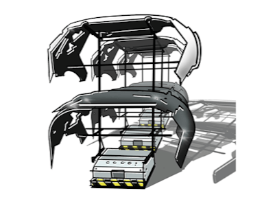 Customised superstructures in production, e.g. for bumpers