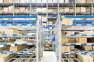 Doorrolstelling met dozen