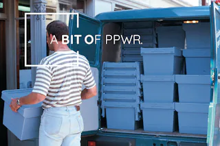 Transportbakken in regel met PPWR