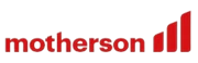 Logo značky Motherson v červené