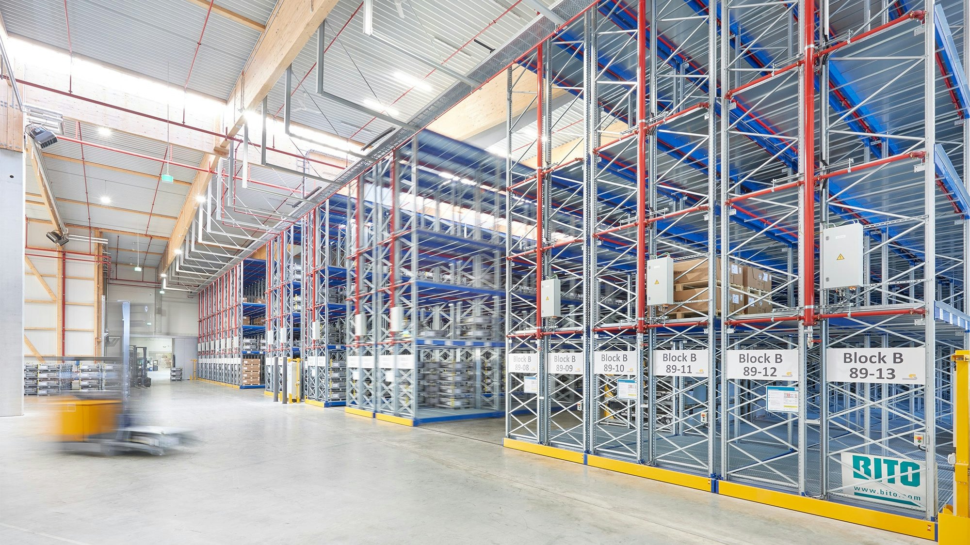 Verfahrbare BITO Palettenregale