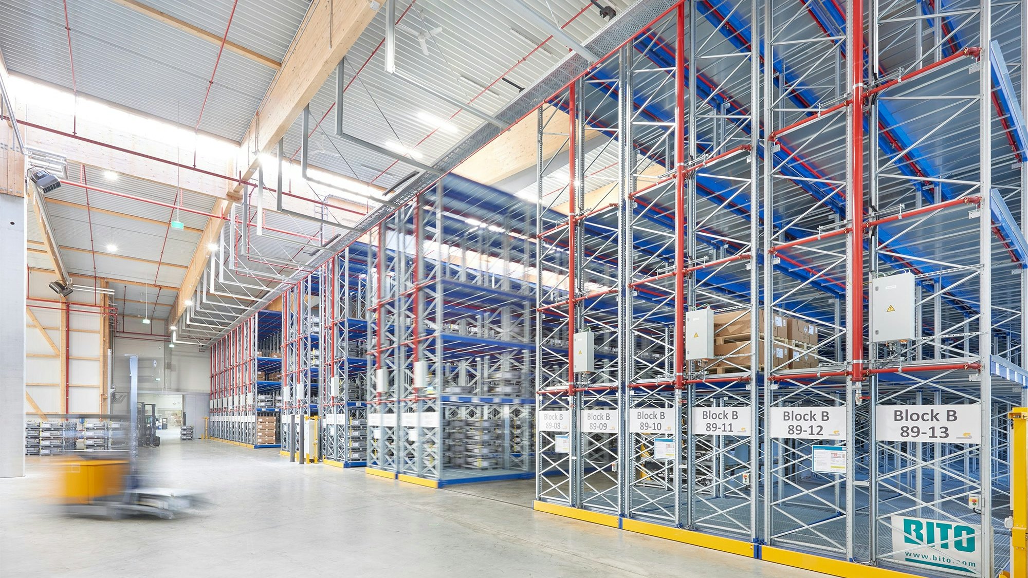 Verfahrbare BITO Palettenregale