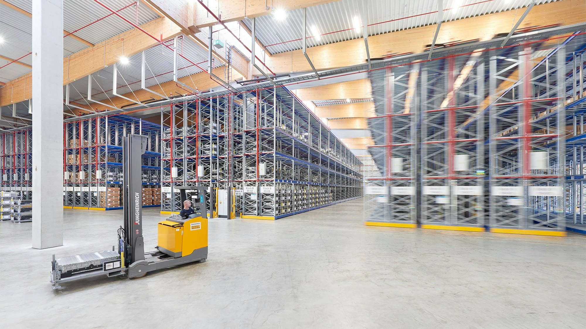 Verfahrbare BITO Palettenregale