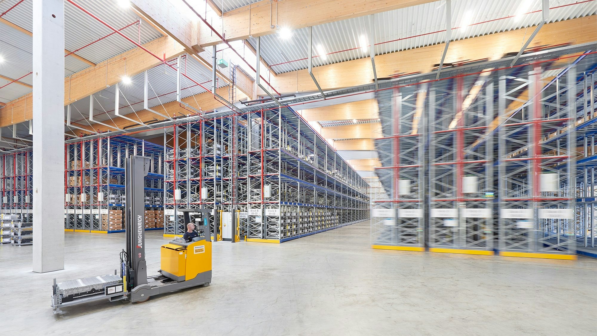 Verfahrbare BITO Palettenregale