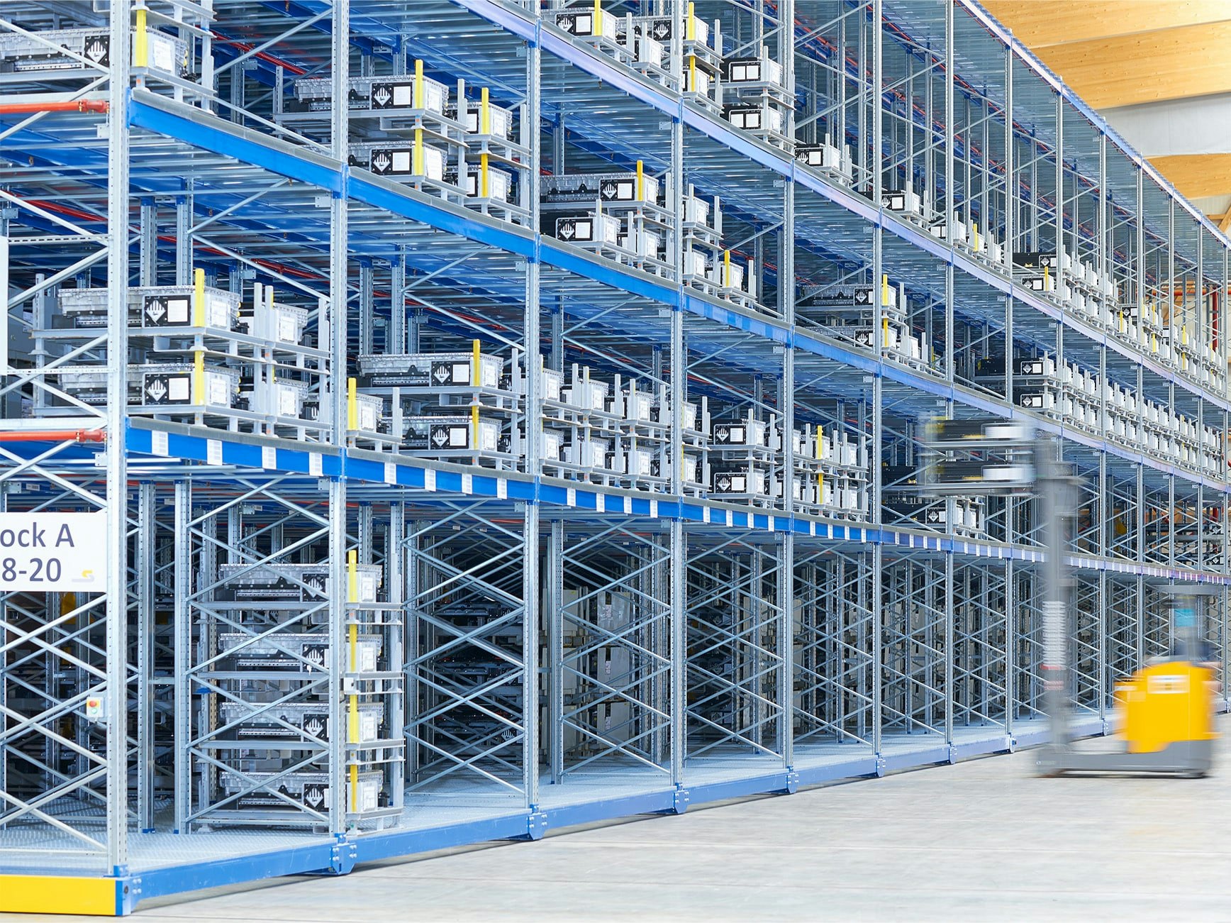 Verfahrbare BITO Palettenregale