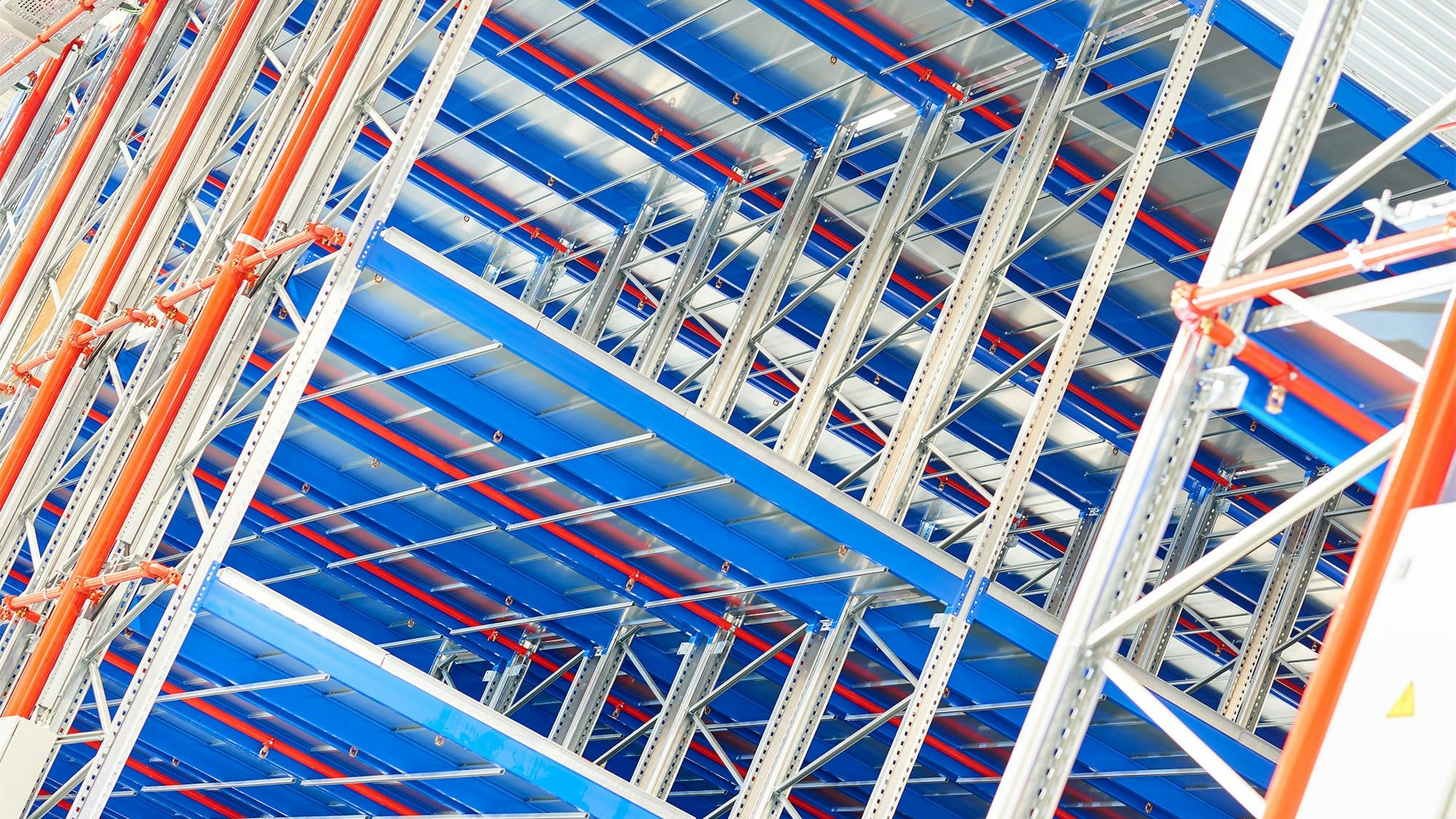 Verfahrbare BITO Palettenregale mit Feuerlöschanlage