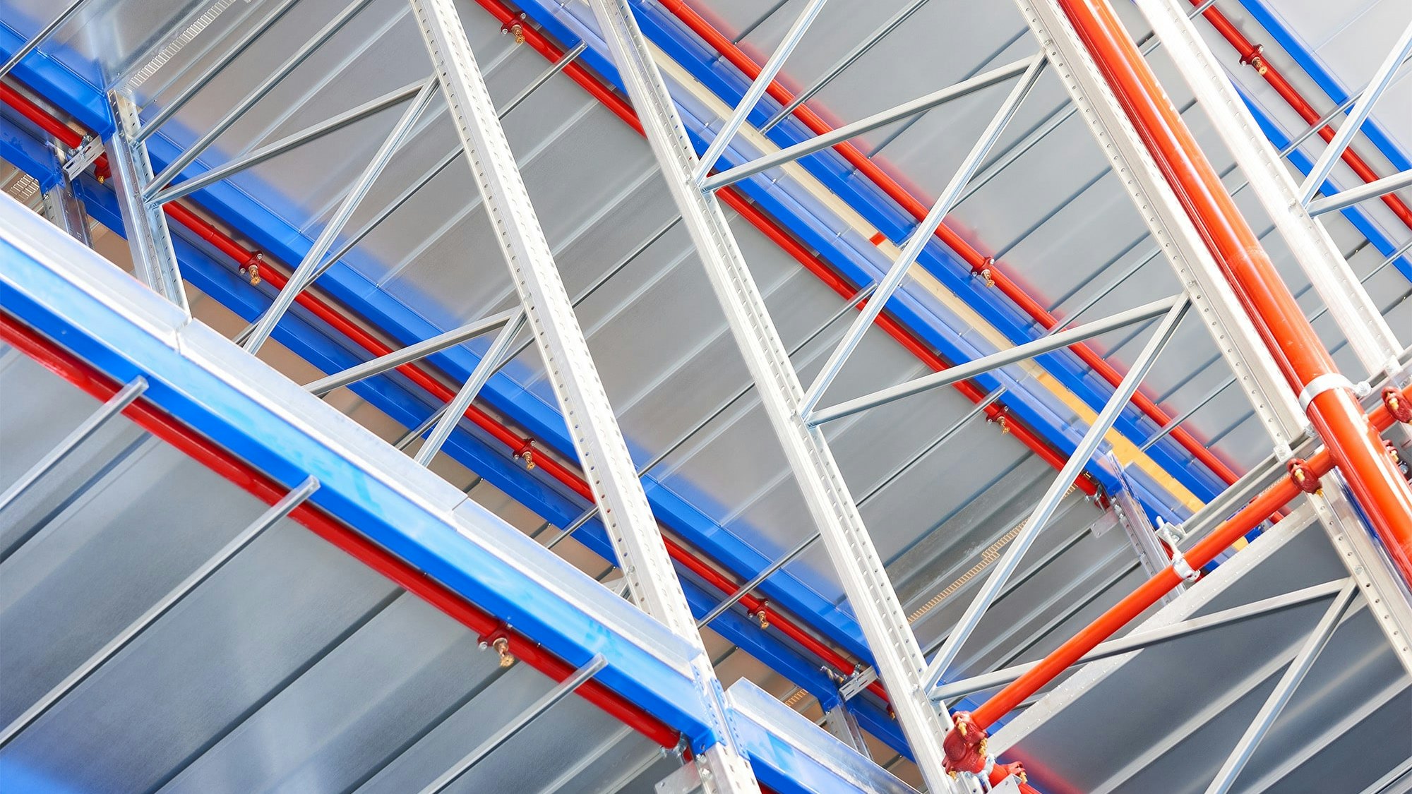 Verfahrbare BITO Palettenregale mit Feuerlöschanlage