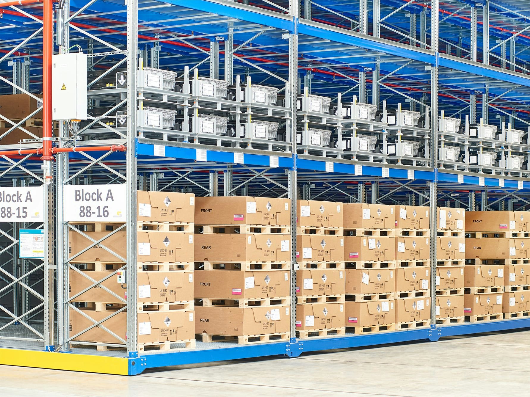 Verfahrbare BITO Palettenregale