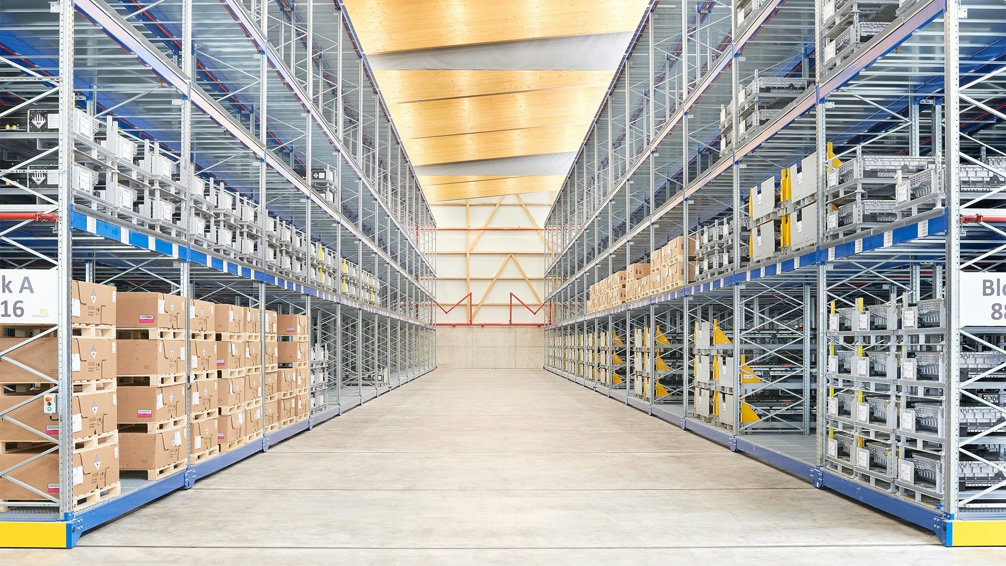 Verfahrbare BITO Palettenregale