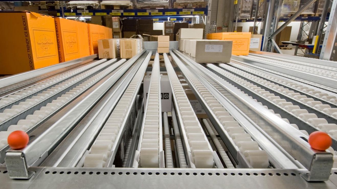 Durchlaufregal, Rollenleisten