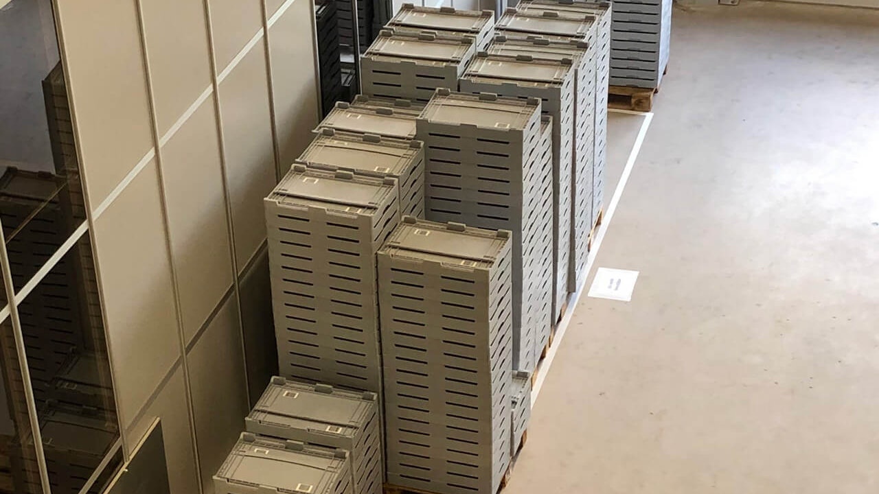 BITO Klappboxen EQ Platzsparend gestapelt