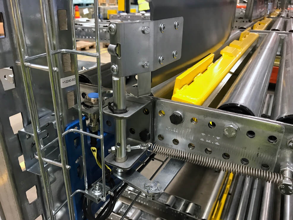 BITO Palettendurchlaufregal Bremsmechanismus