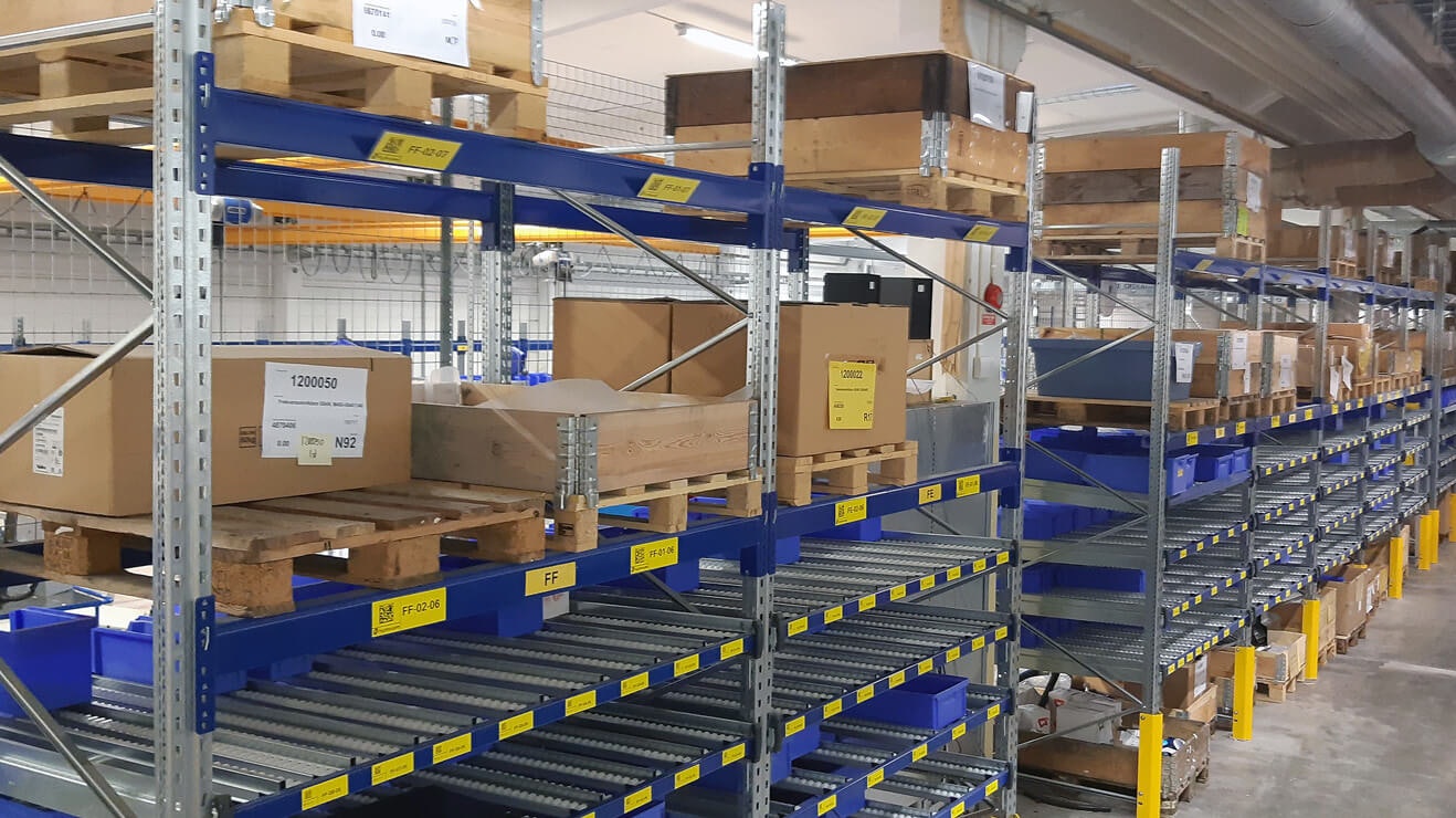 BITO Palettenregal mit Kleinteile-Durchlaufregal