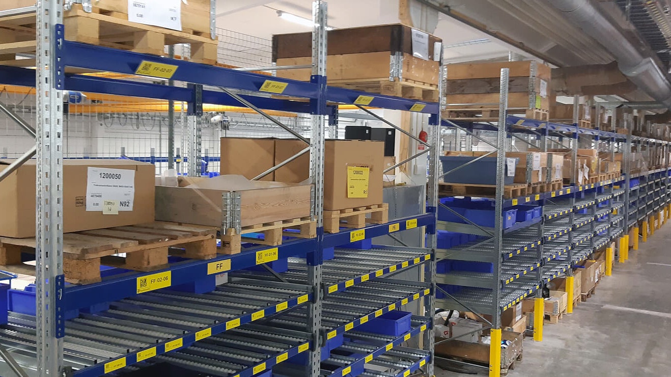 BITO Palettenregal mit Kleinteile-Durchlaufregal