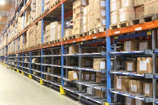 BITO Palettenregal mit Kleinteile-Durchlaufregal