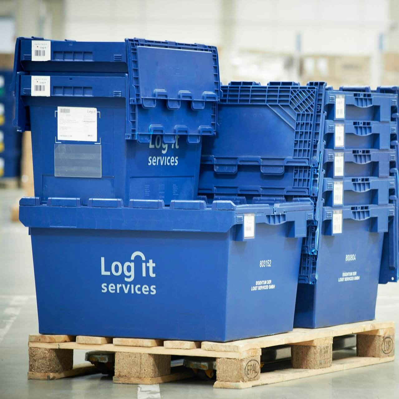 Wielofunkcyjne pojemniki BITO MB BITO Mehrwegbehälter auf einer Palette