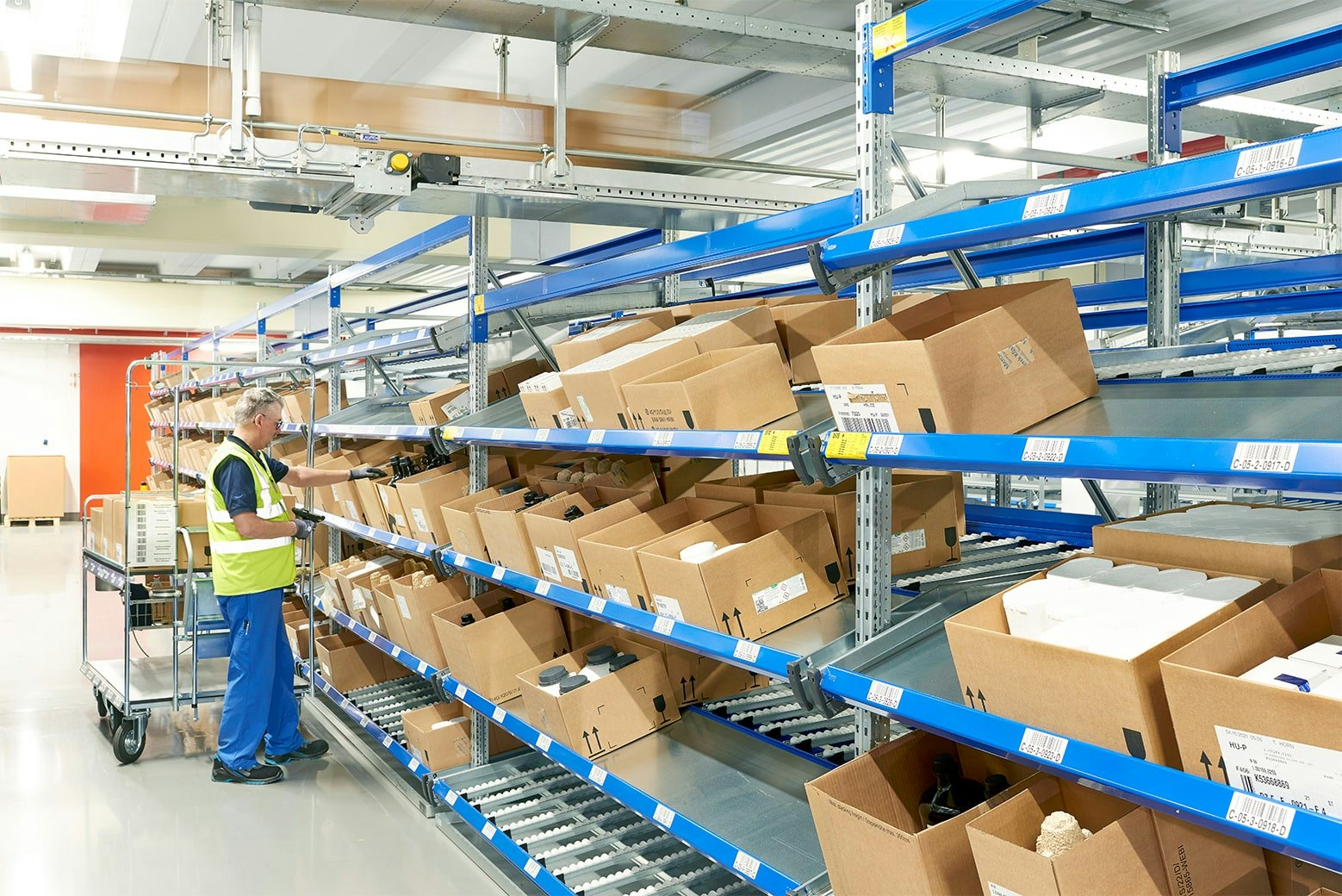 BITO Durchlaufregal mit Schrägböden