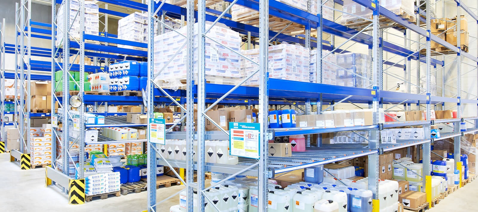 BITO Durchlauf-und Palettenregal mit Anfahrschutz