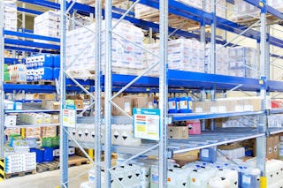 BITO Durchlauf-und Palettenregal mit Anfahrschutz