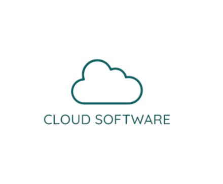 Eine große Wolke und darunter steht in Großbuchstaben CLOUD SOFTWARE. Beides ist in der BITO Farbe blau dargestellt.