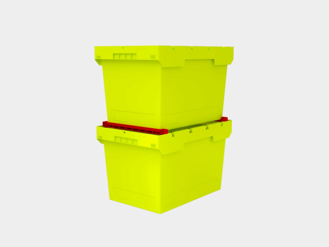 BITOBOX MB Food & Delivery Zwei gestapelte BITO Behälter, die als Branchenlösung genutzt werden können.