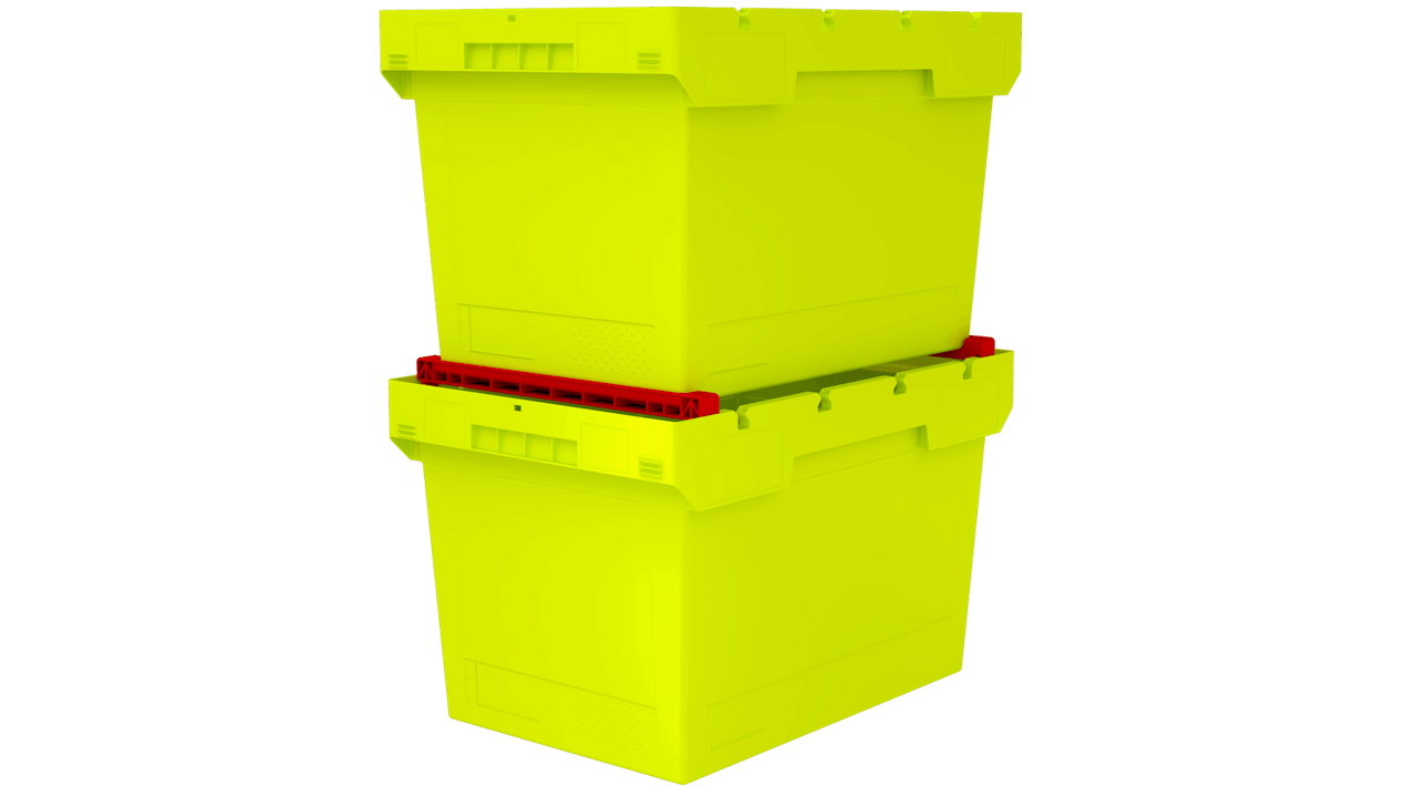 BITOBOX MB Food & Delivery Zwei gestapelte BITO Behälter, die als Branchenlösung genutzt werden können.