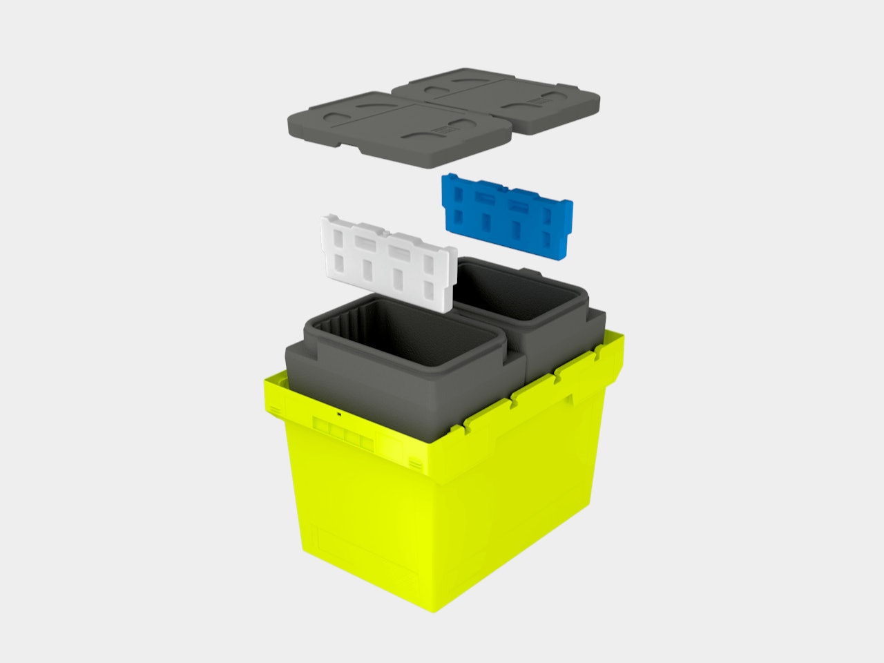 BITOBOX MB Food & Delivery Der BITO Behälter als Isolierbox mit einsetzbaren Kühlakkus in klein.