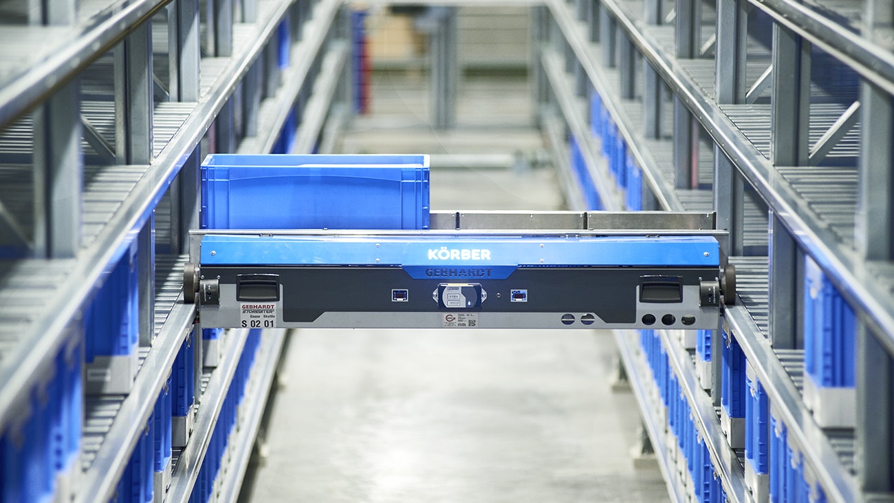 Regalshuttle im Einsatz