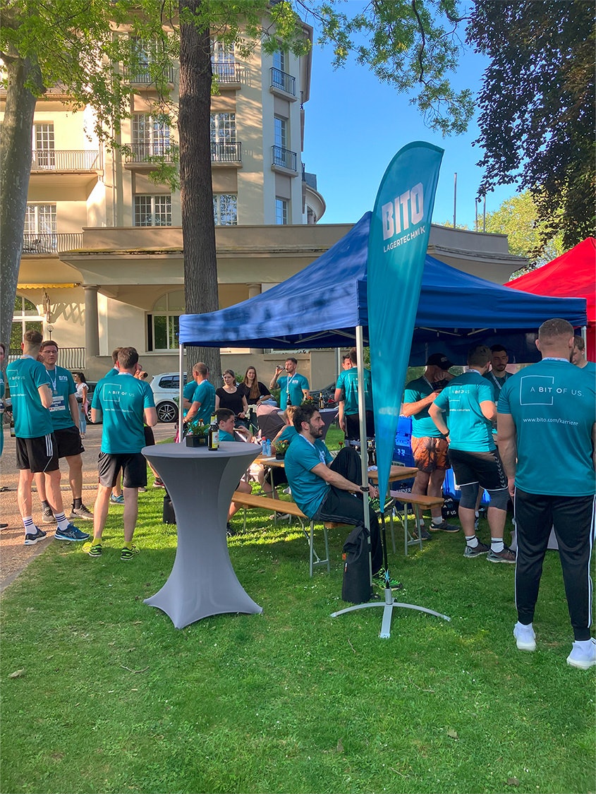 BITO Mitarbeiter bei Firmenlauf 2023 im Stadtpark Bad Kreuznach
