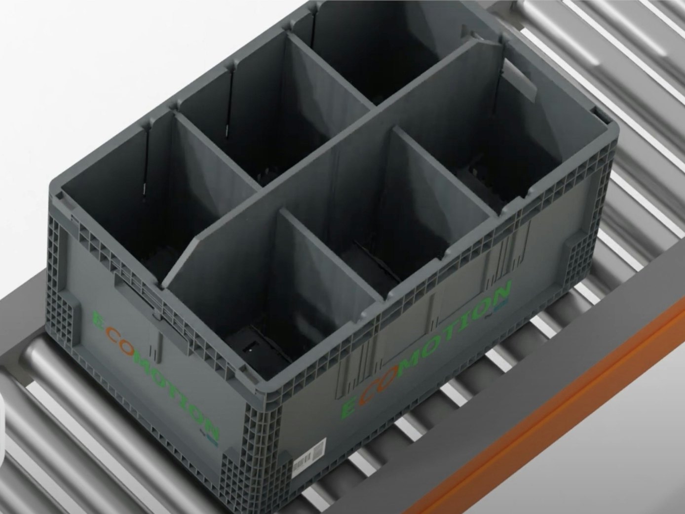 Bild zu BITO_ECOMOTION mit Unterteiler auf Rollenbahn