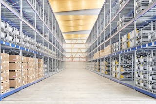 Aufgeräumtes BITO Palettenregal