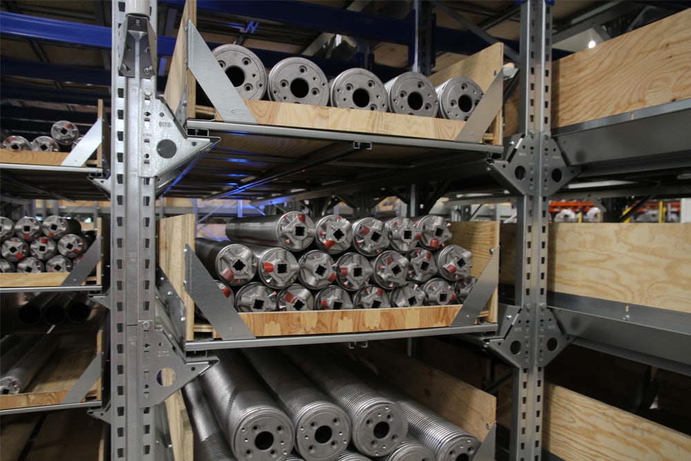 De foto toont de palletstelling op maat gemaakt.