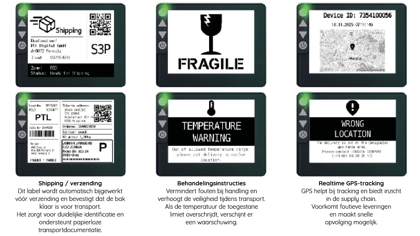 software om transportbakken te traceren.