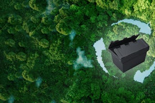 Ein Bild von einem BITO Mehrwegbehälter MB Eco im Zeichen des Recyclings