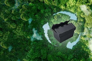 Ein Bild von einem BITO Mehrwegbehälter MB Eco im Zeichen des Recyclings