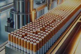 Bild von der Zigarettenherstellung