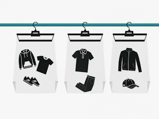 Image of a bag on a clothes hanger