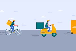 Bild von drei unterschiedlichen arten der Lebensmittellieferung