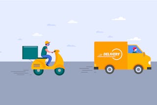 Bild von drei unterschiedlichen arten der Lebensmittellieferung