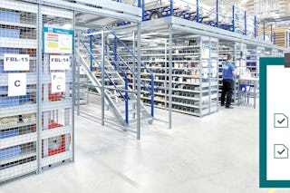 BITO-Checkliste im Hintergrund eine Regalanlage