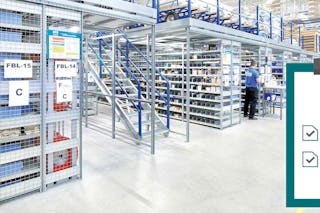 BITO-Checkliste im Hintergrund eine Regalanlage