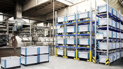 Schwerlastbehälter SL im Palettenregal Wat is warehouse technologie?