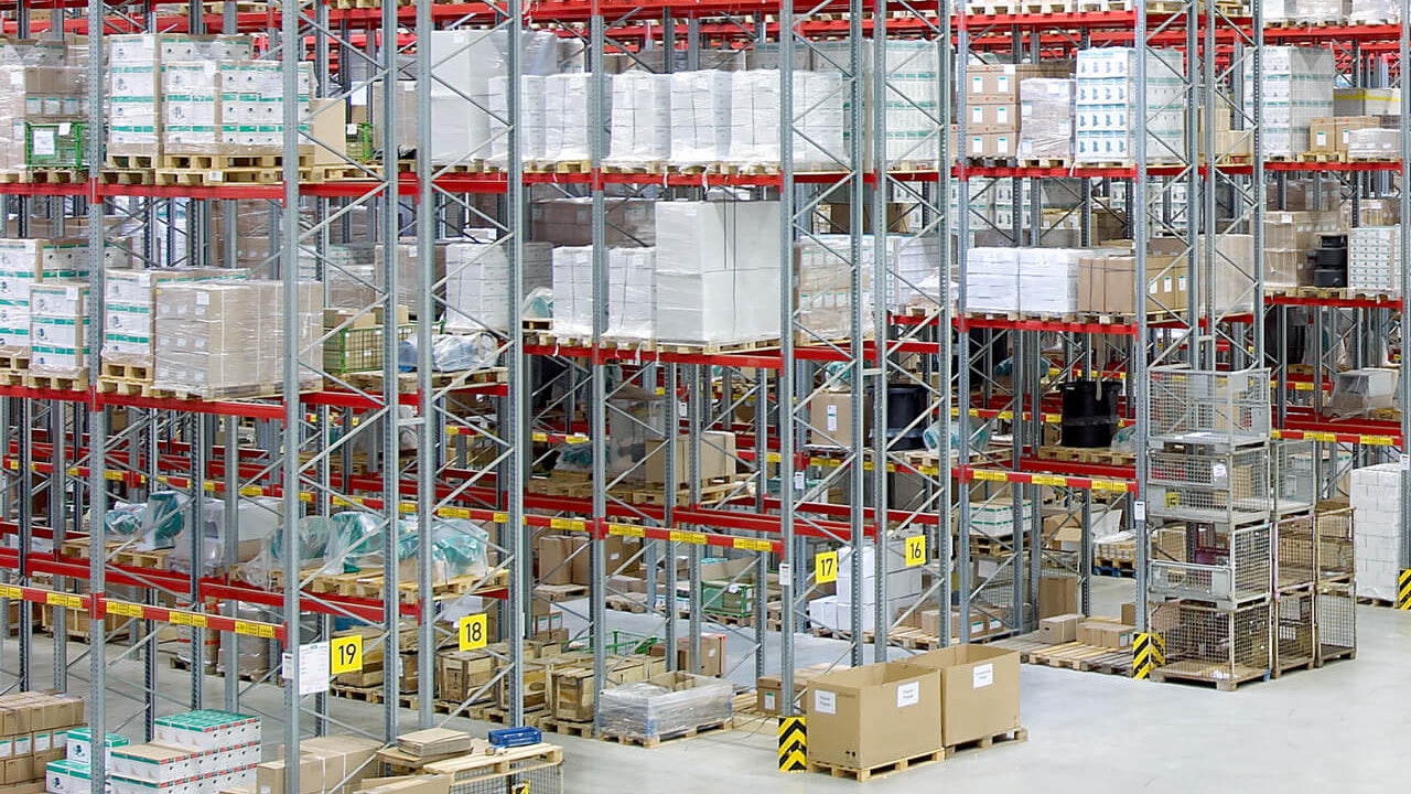 Einfachtiefe Regallagerung Palettenregalanlage