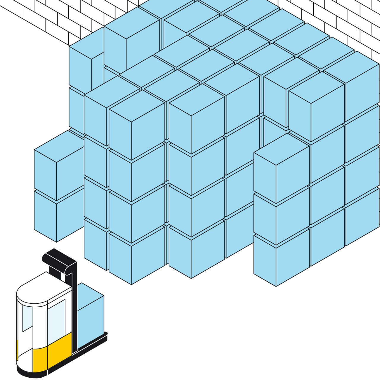 Lagertechnik Art Blocklagerung Zeichnung
