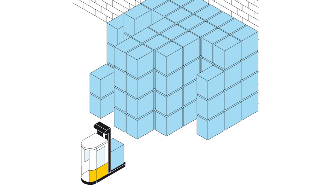 Lagertechnik Art Blocklagerung Zeichnung
