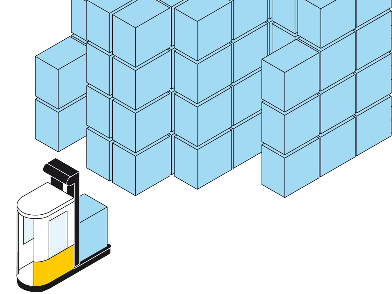 Lagertechnik Art Blocklagerung Zeichnung