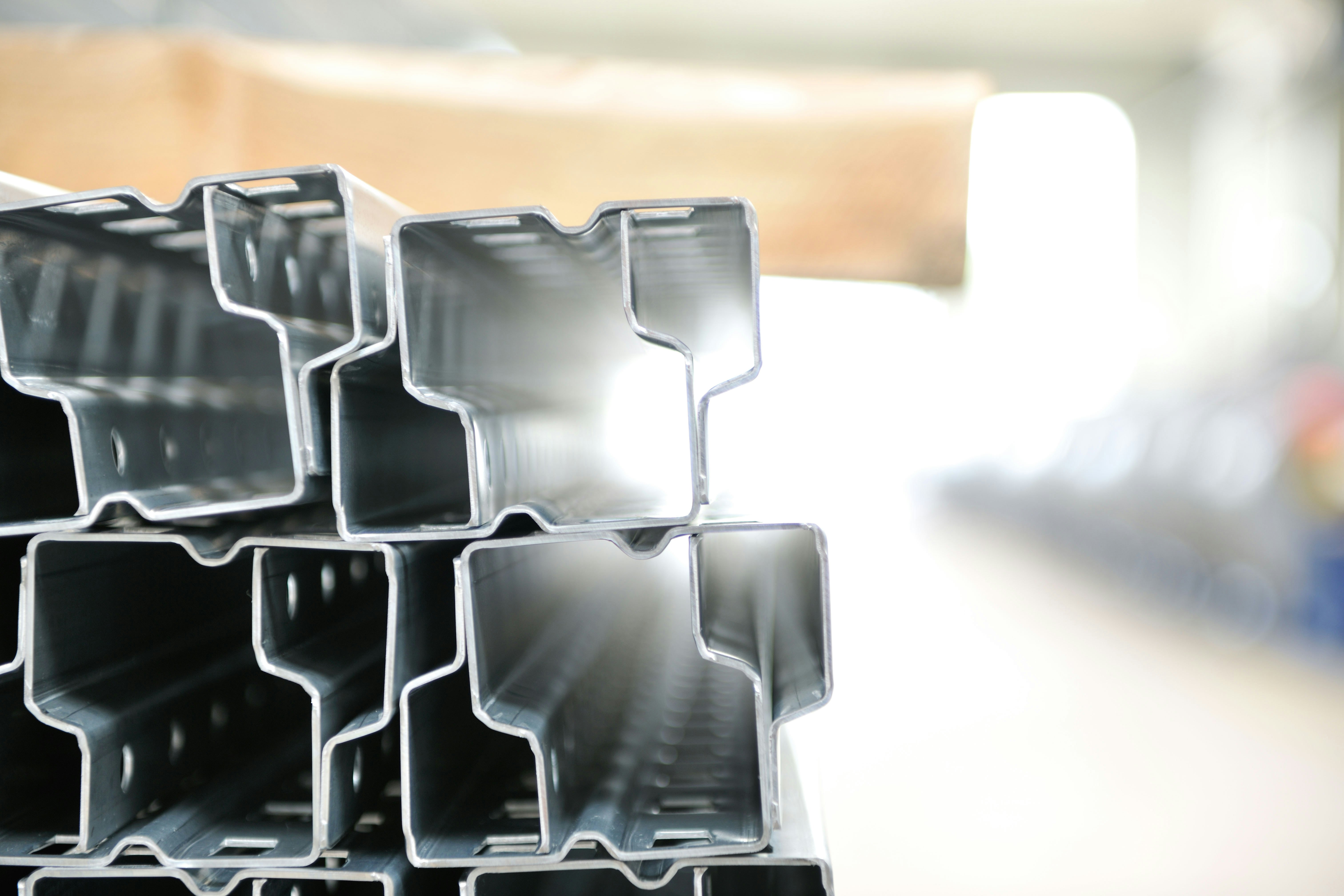 Blick auf das Ende einiger Stützen