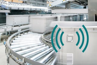 BITO Behälter auf einer Rollenbahn