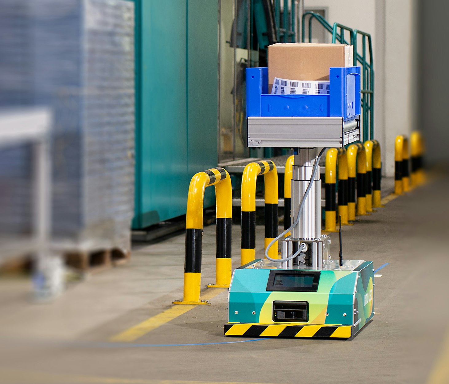 BITO LEO AGV LEO locative – die Lösung für automatisierten Behälter- und Kartonagentransport