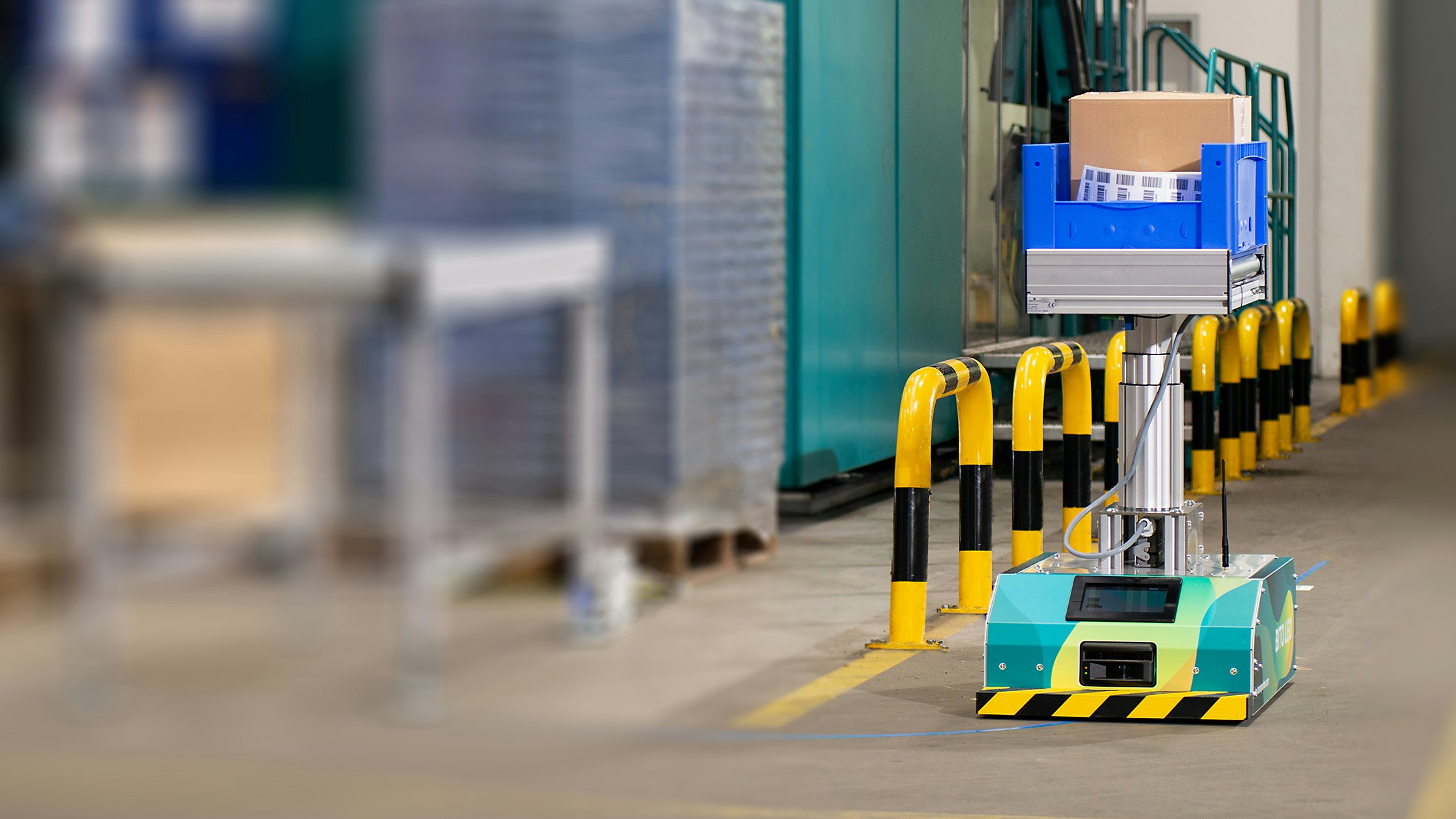 BITO LEO LEO locative – die Lösung für automatisierten Behälter- und Kartonagentransport